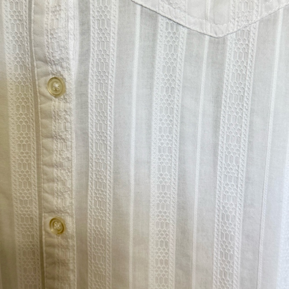 Baxter & Wells White Button Up Tab Sleeve Pockets Collared Rounded Hemline Vents - Picture 11 of 15